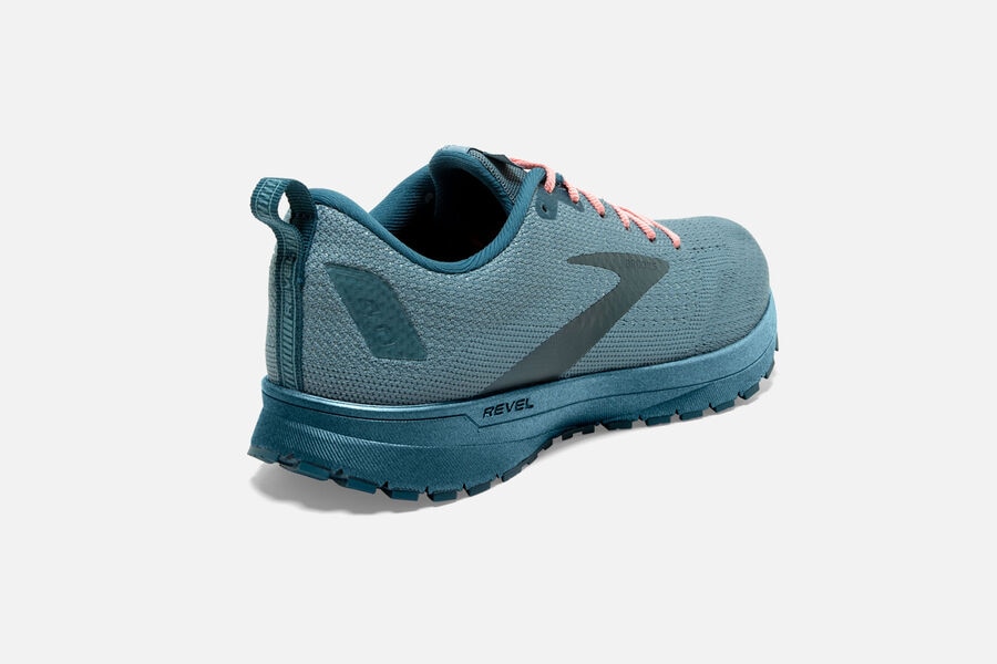 Brooks Running Shoes - Revel 4 Road Womens - Blue - QBD-783620